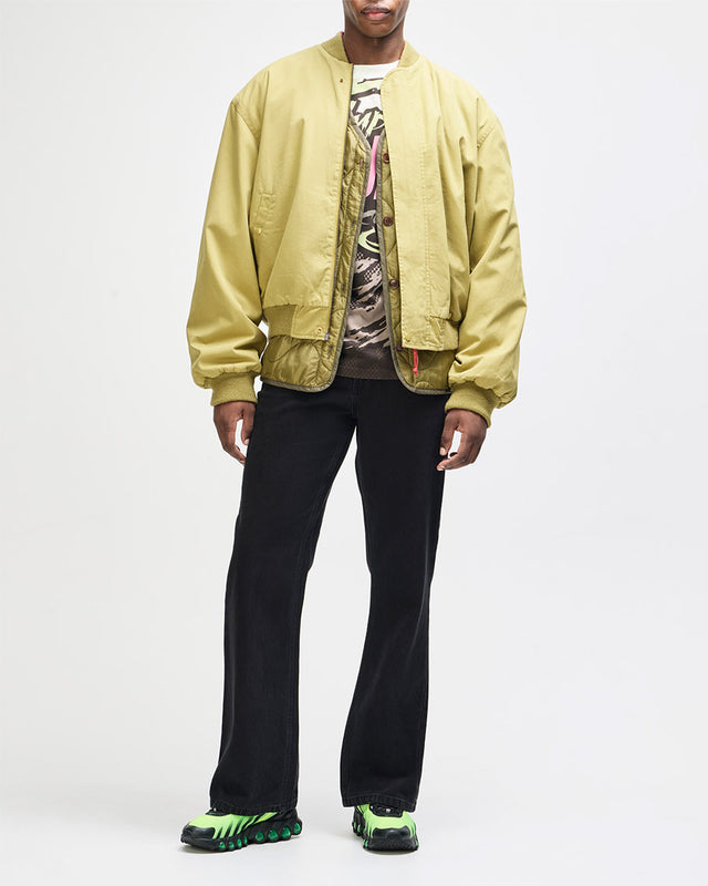 Jaqueta Relaxed Fit Pendula Dupla Face - Oliva