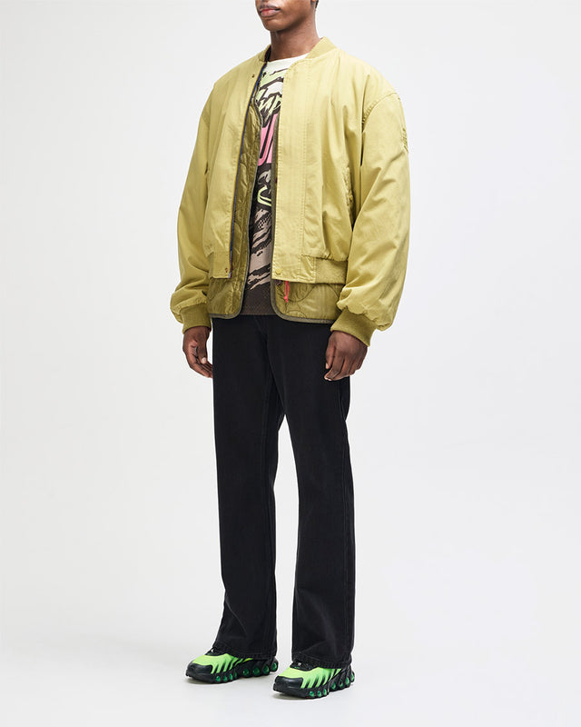 Jaqueta Relaxed Fit Pendula Dupla Face - Oliva