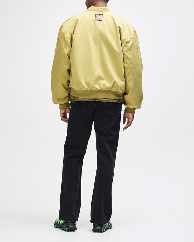 Jaqueta Relaxed Fit Pendula Dupla Face - Oliva