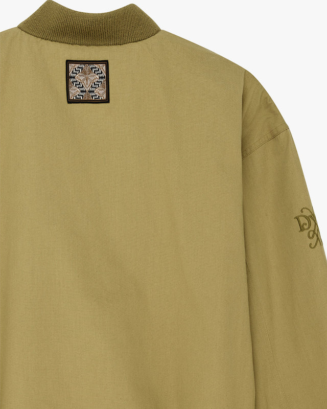 Jaqueta Relaxed Fit Pendula Dupla Face - Oliva