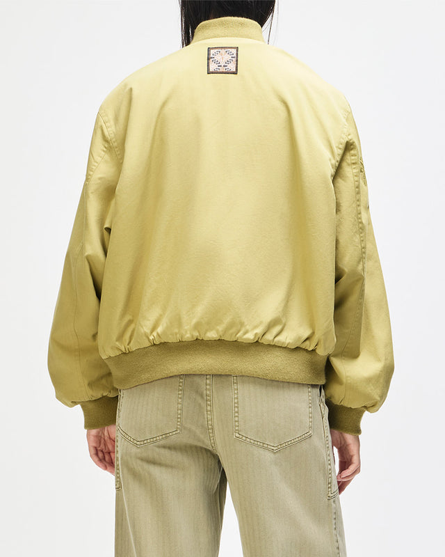 Jaqueta Relaxed Fit Pendula Dupla Face - Oliva