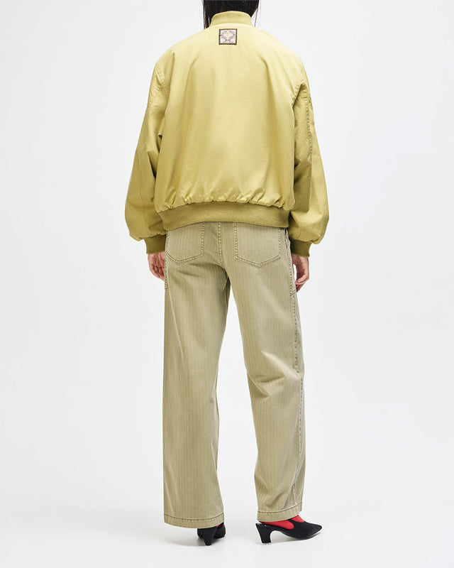 Jaqueta Relaxed Fit Pendula Dupla Face - Oliva