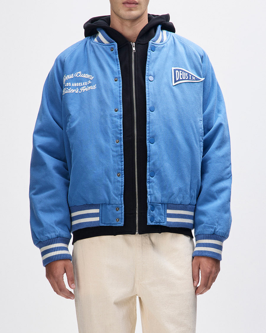 ミストレアス　Bicolor Compact Stadium Jacket Jaqueta Bomber Stadium - Azul – Deus Ex Machina Brasil
