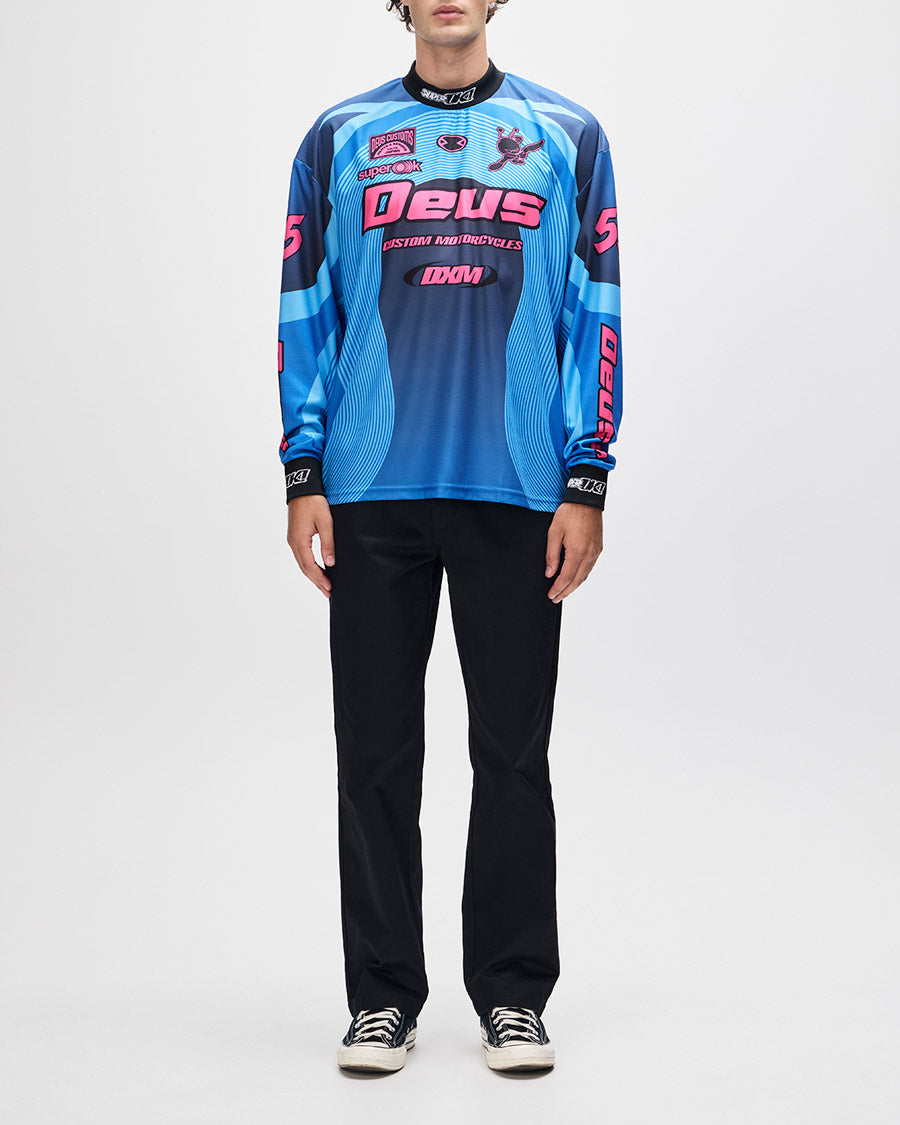 Moto Jersey Oversized Pledge - Azul Claro – Deus Ex Machina Brasil