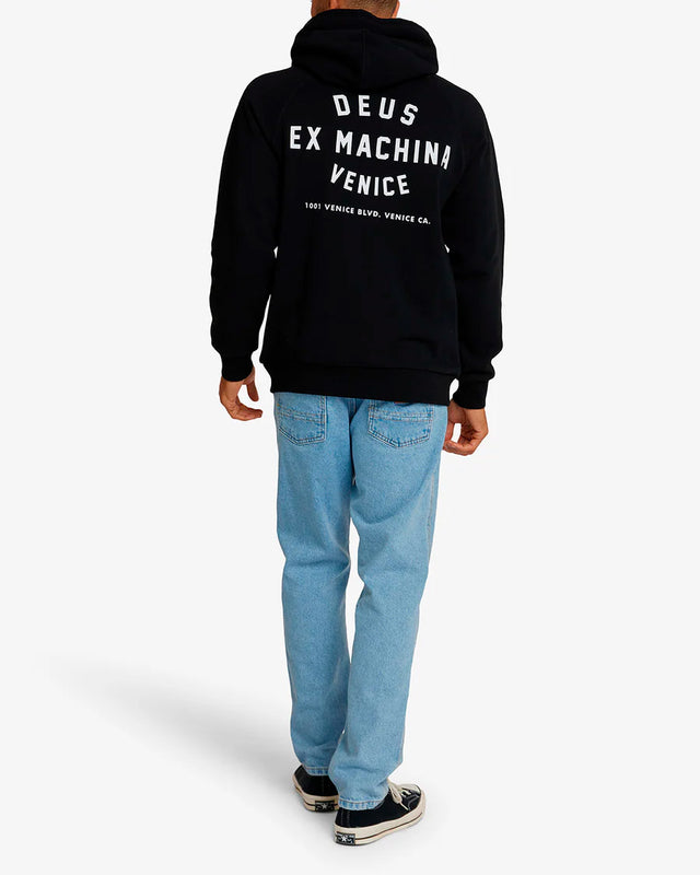 Moletom Canguru Venice Adress - Preto