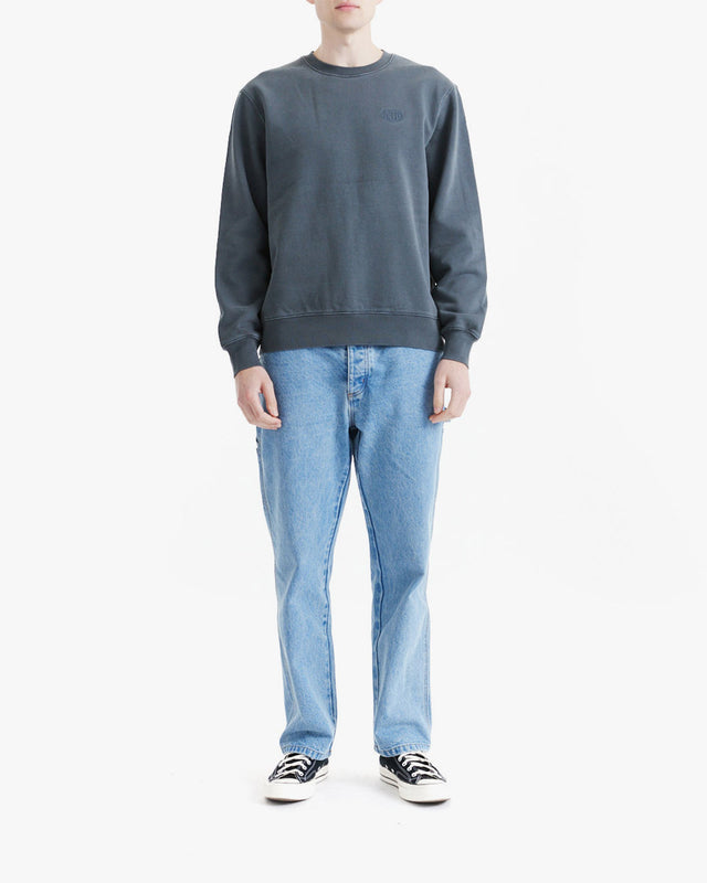 Moletom Box Fit Shield Garment Dyed - Chumbo