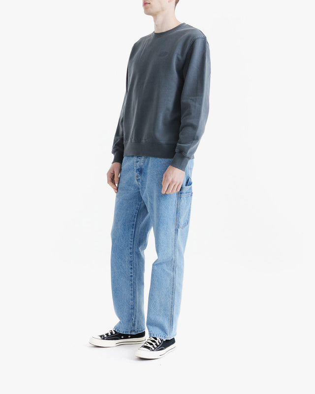 Moletom Box Fit Shield Garment Dyed - Chumbo