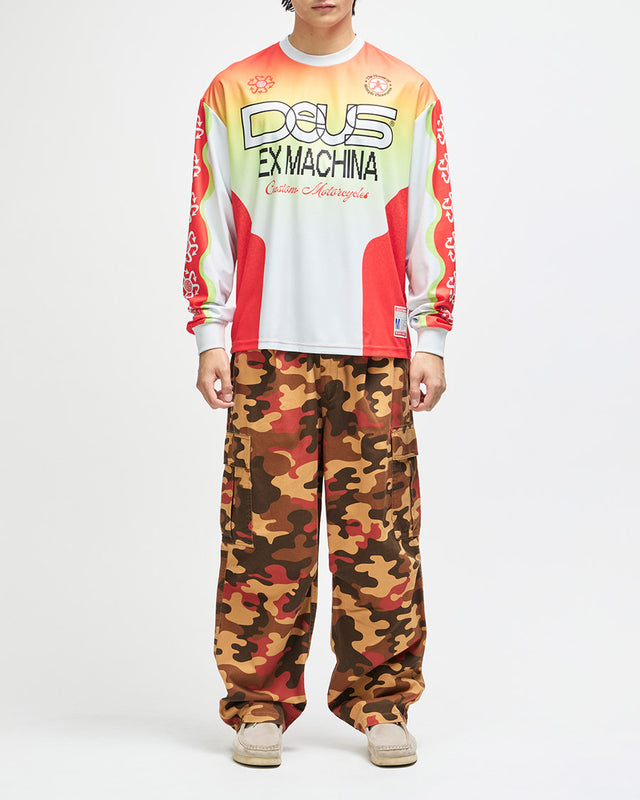 Moto Jersey Loose Fit Manhole - Branca