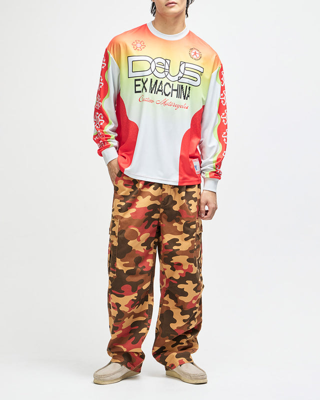 Moto Jersey Loose Fit Manhole - Branca