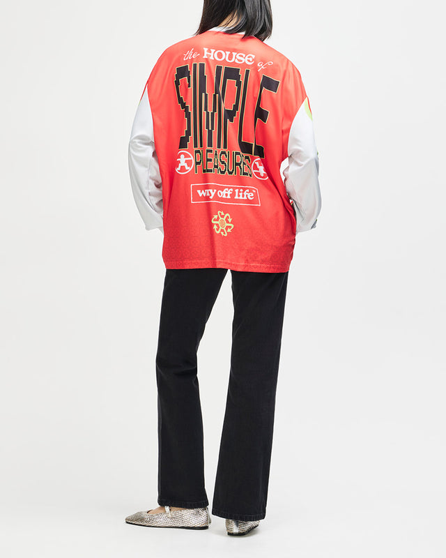 Moto Jersey Loose Fit Manhole - Branca