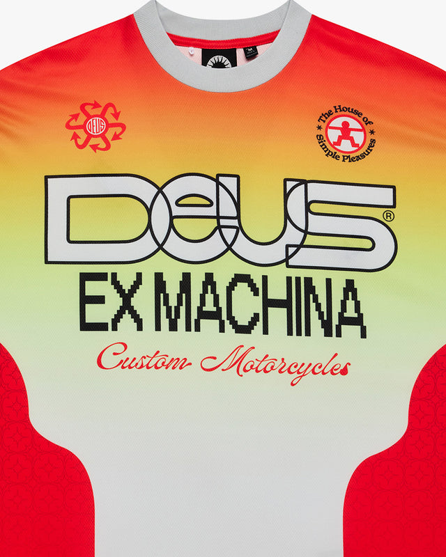Moto Jersey Loose Fit Manhole - Branca