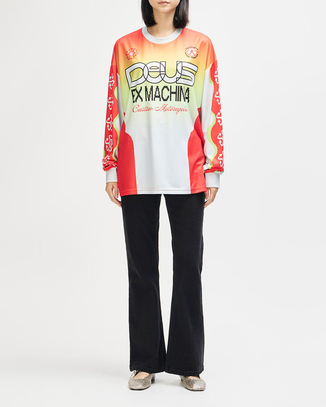 Moto Jersey Loose Fit Manhole - Branca