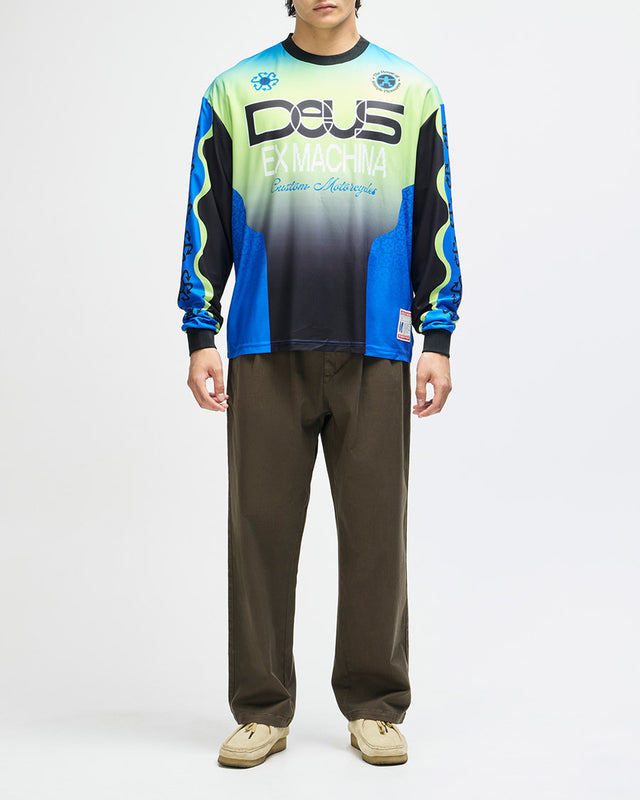 Moto Jersey Loose Fit Manhole - Preta