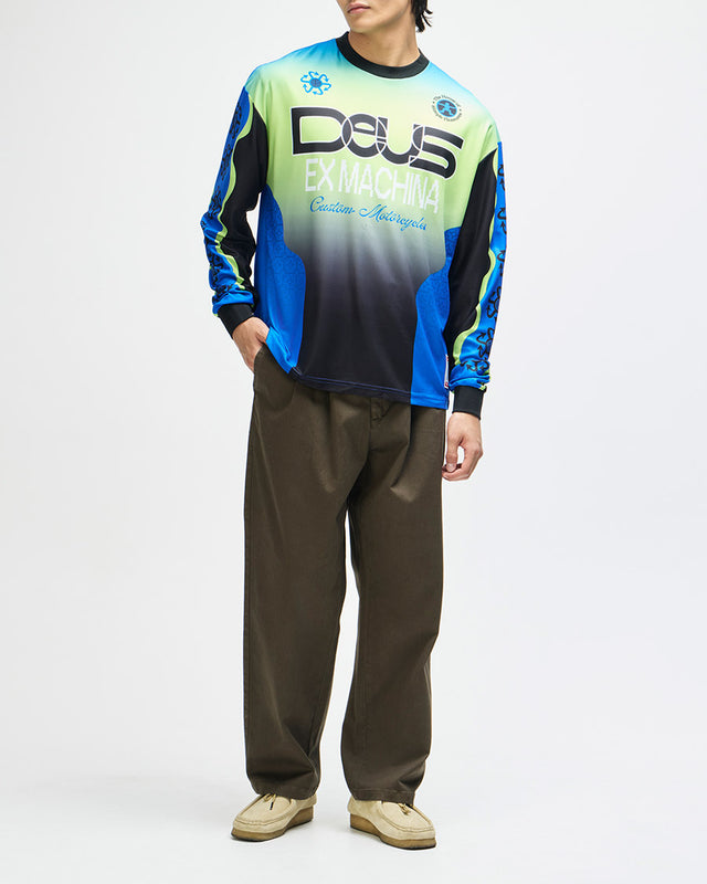 Moto Jersey Loose Fit Manhole - Preta