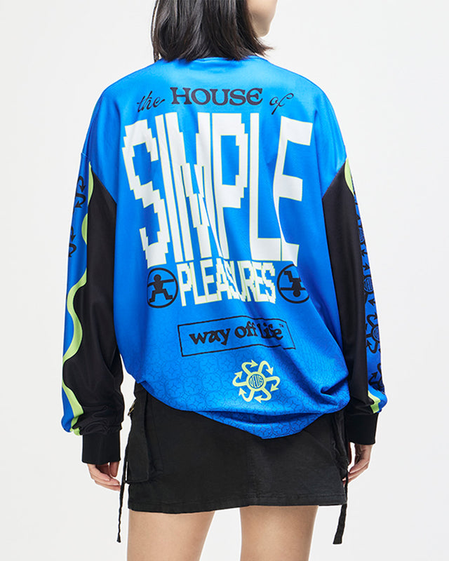Moto Jersey Loose Fit Manhole - Preta