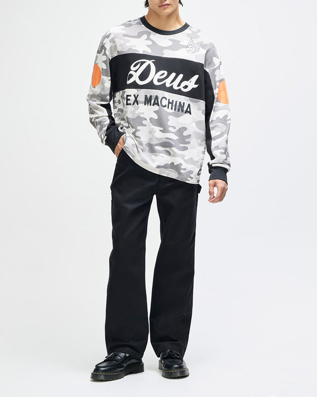 Moto Jersey Loose Fit Ombre - Cinza
