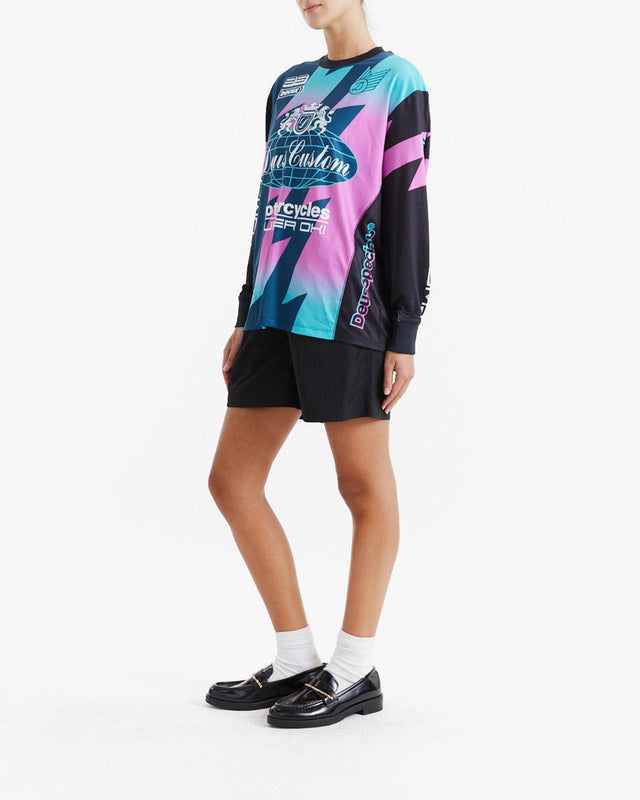 Moto Jersey Feminina Thunder - Preta