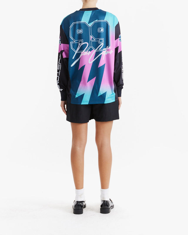 Moto Jersey Feminina Thunder - Preta