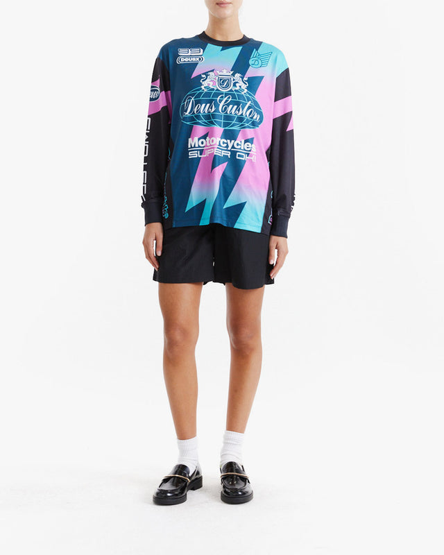 Moto Jersey Feminina Thunder - Preta
