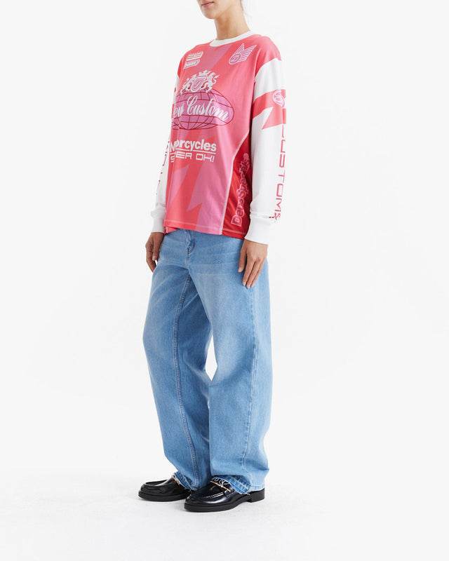 Moto Jersey Feminina Thunder - Rosa