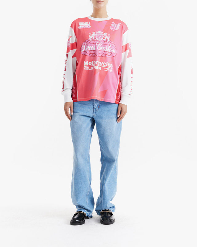 Moto Jersey Feminina Thunder - Rosa