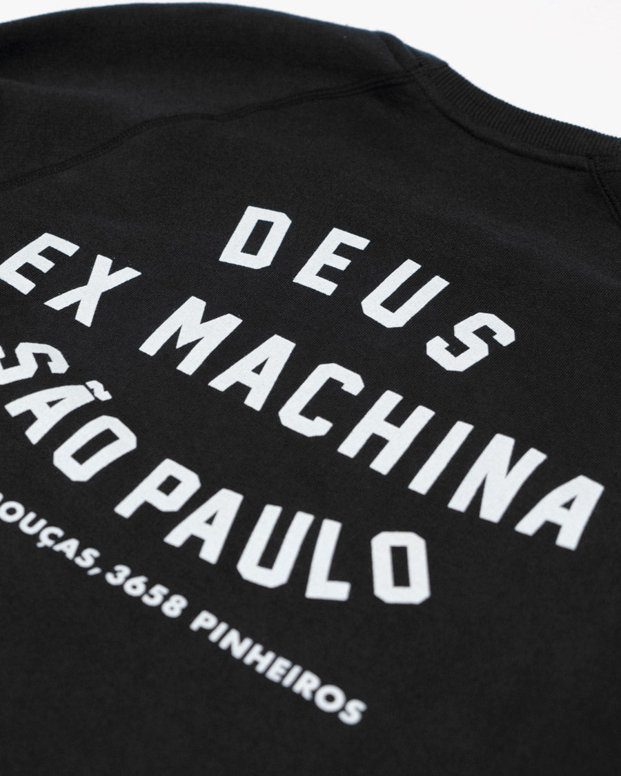 Moletom Classics Regular Fit São Paulo Address Crew - Preto – Deus